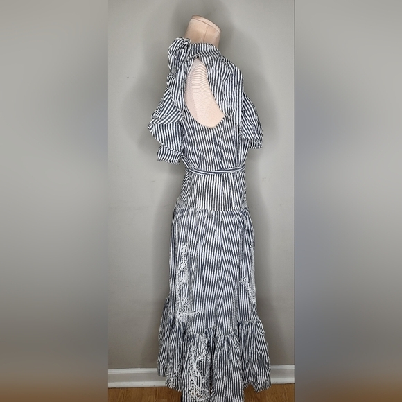 Tory Burch Black and White Striped Dress - Picture 11 of 13